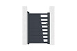 CASANOOV - Casanoov Portillon aluminium gris CERVINA 1m hauteur 140  cm - vignette