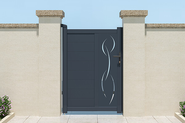 CASANOOV - Casanoov Portillon 1m LIFE H.140  cm aluminium gris - large