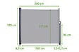 CASANOOV - Casanoov Paravent extérieur rétractable PILAT 3x1,8 m gris clair - vignette