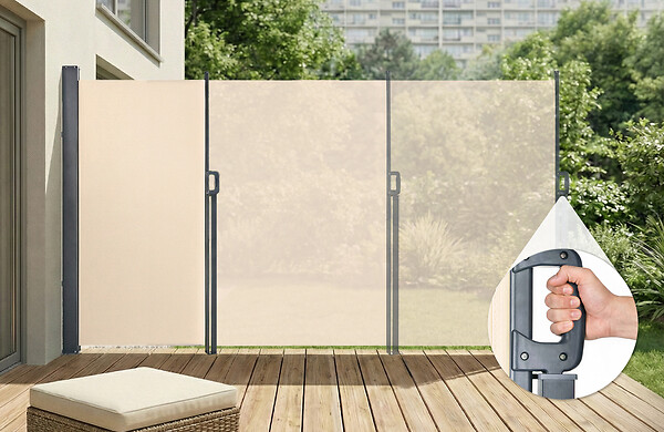 CASANOOV - Casanoov Paravent extérieur rétractable PILAT 5x1,6 m beige - large