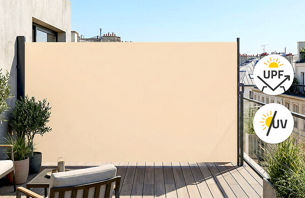 CASANOOV - Casanoov Paravent extérieur rétractable PILAT 5x1,6 m beige - large