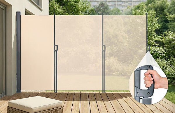 CASANOOV - Casanoov Paravent extérieur rétractable PILAT 5x1,8 m beige - large