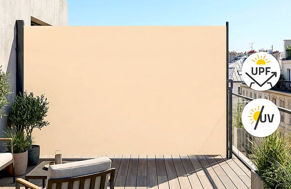 CASANOOV - Casanoov Paravent extérieur rétractable PILAT 5x1,8 m beige - large