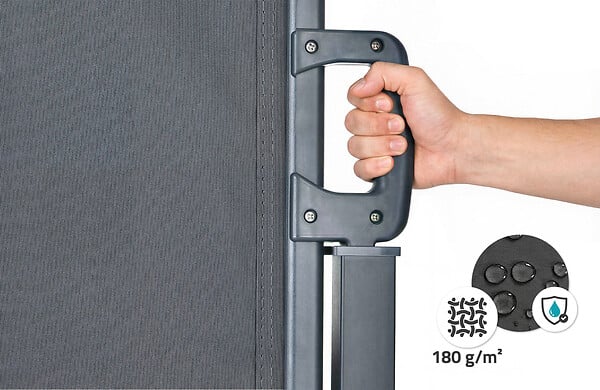 CASANOOV - Casanoov Paravent extérieur rétractable PILAT 3x1,8 m gris anthracite - large