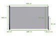 CASANOOV - Casanoov Paravent extérieur rétractable PILAT 5x1,8 m gris clair - vignette