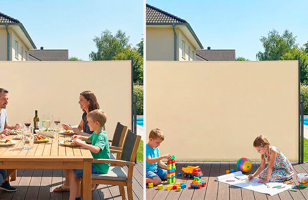 CASANOOV - Casanoov Paravent extérieur rétractable PILAT 3x1,8 m beige - large