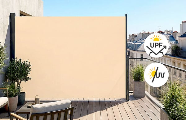 CASANOOV - Casanoov Paravent extérieur rétractable PILAT 3x1,8 m beige - large