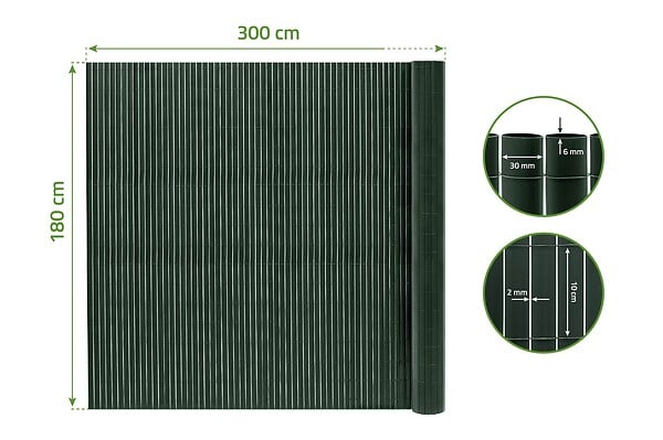 CASANOOV - Casanoov Canisse PVC VISO L.3 m x H.1,8m Vert - large