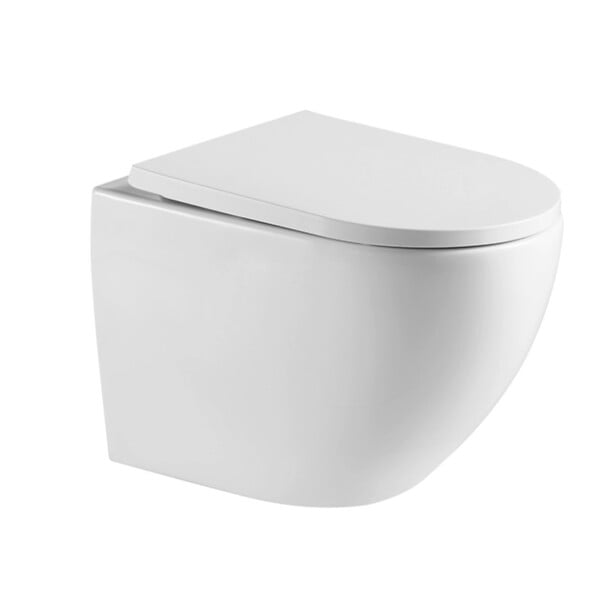 GEBERIT - Pack WC Bati-support Geberit Duofix + WC sans bride Swiss Aqua Technologies + abattant SoftClose + plaque blanche - large