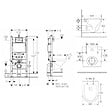 GEBERIT - Pack WC Bati-support Geberit Duofix + WC sans bride Swiss Aqua Technologies + abattant SoftClose + plaque blanche - vignette