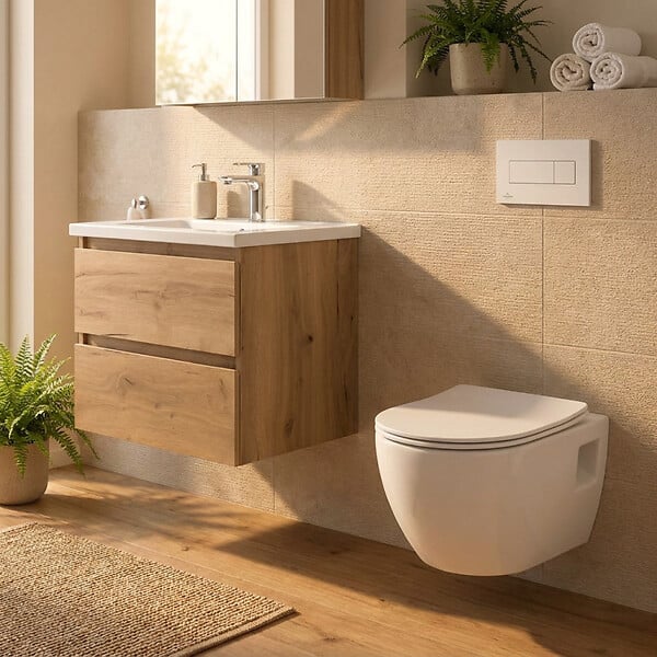 VILLEROY & BOCH - Pack WC Bâti-support Villeroy & Boch ViConnect + WC sans bride SAT + Abattant SoftClose + Plaque Blanche (ViConnectProject-2) - large