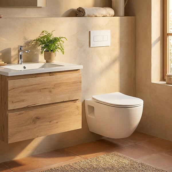 VILLEROY & BOCH - Pack WC Bâti-support Villeroy & Boch ViConnect + WC sans bride SAT + Abattant SoftClose + Plaque Blanche (ViConnectProject-2) - large
