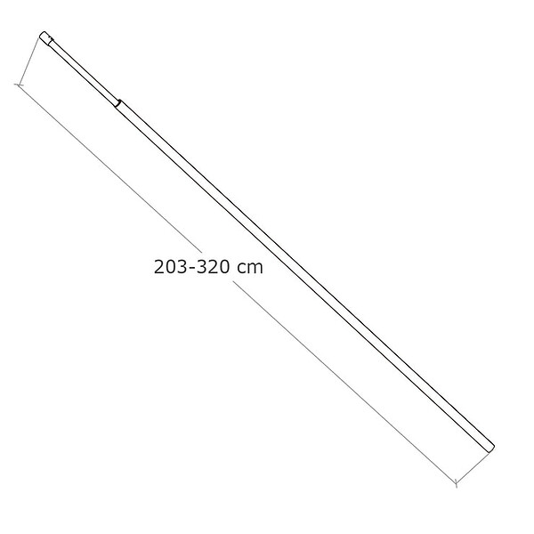 AICA SANITAIRE - Paroi de douche à l'italienne 80x200cm Modèle Brume, avec barre de fixation au plafond 203-320cm Paroi latérale fixe en 8mm verre de sécurité - large
