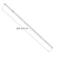 AICA SANITAIRE - Paroi de douche à l'italienne 80x200cm Modèle Brume, avec barre de fixation au plafond 203-320cm Paroi latérale fixe en 8mm verre de sécurité - vignette