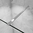 AICA SANITAIRE - Paroi de douche fixe à l'italienne 140x200cm Modèle Brume, verre 8mm trempé anticalcaire, avec barre de stabilisation 140cm - vignette