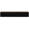 ID MARKET - Meuble TV 180 cm suspendu ELIO 2 portes bois et noir - vignette