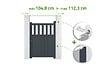 CASANOOV - Casanoov Portillon ajustable en largeur 1m SANTIS H.140  cm alu gris - vignette