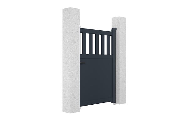 CASANOOV - Casanoov Portillon ajustable en largeur 1m SANTIS H.140  cm alu gris - large