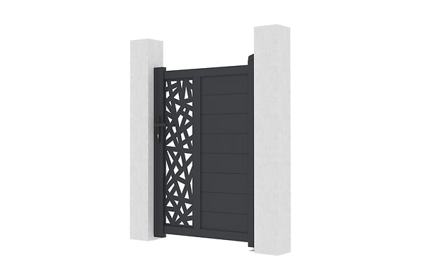 CASANOOV - Casanoov Portillon ajustable en largeur 1m RUIVO H.140  cm alu gris - large
