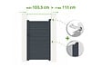 CASANOOV - Casanoov Portillon ajustable en largeur 1m CARPATIA H.180  cm alu gris - vignette