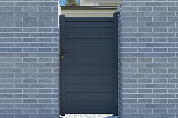CASANOOV - Casanoov Portillon ajustable en largeur 1m CARPATIA H.180  cm alu gris - large