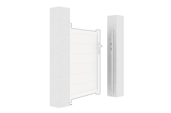 CASANOOV - Casanoov Portillon 1m EIGER H.115  cm blanc + Kit inversion ouverture - large