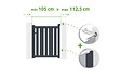 CASANOOV - Casanoov Portillon ajustable en largeur 1m VEYMONT H.120  cm alu gris - vignette