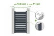 CASANOOV - Casanoov Portillon ajustable en largeur 1m VOGEL H.180  cm alu gris - vignette