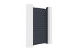 CASANOOV - Casanoov Portillon 1m CALANCIA H.160 cm lames persiennes aluminium gris + 2 Poteaux EIFEL 15x15 cm H.190 cm - vignette