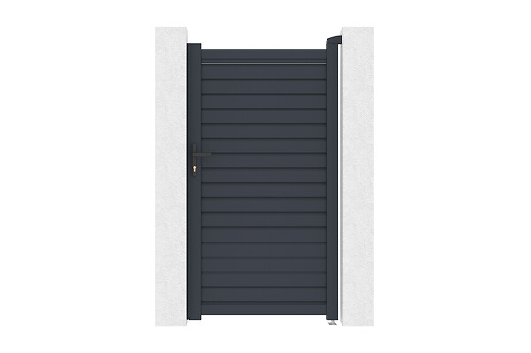 CASANOOV - Casanoov Portillon 1m CALANCIA H.180  cm lames persiennes aluminium gris - large