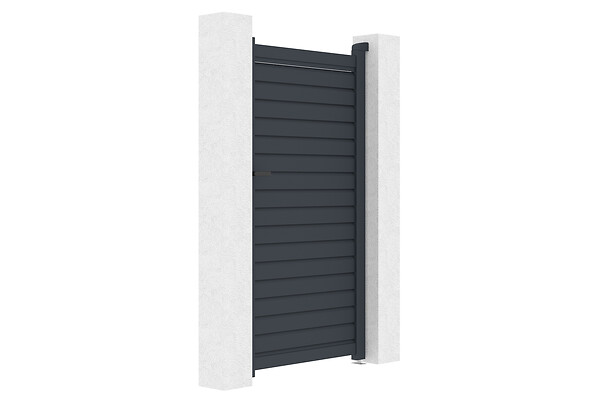 CASANOOV - Casanoov Portillon 1m CALANCIA H.180  cm lames persiennes aluminium gris - large