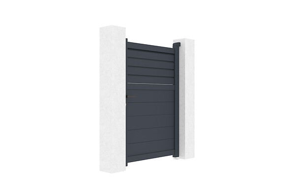 CASANOOV - Casanoov Portillon 1m CARPATIA H.140  cm aluminium gris - large