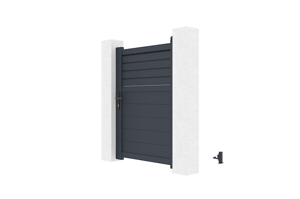 CASANOOV - Casanoov Portillon 1m CARPATIA H.140  cm aluminium gris - large