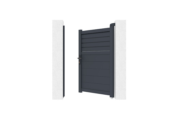 CASANOOV - Casanoov Portillon 1m CARPATIA H.140  cm aluminium gris - large