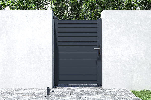 CASANOOV - Casanoov Portillon 1m CARPATIA H.140  cm aluminium gris - large