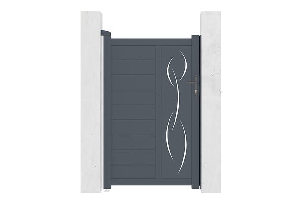 CASANOOV - Casanoov Portillon ajustable en largeur 1m LIFE H.160  cm alu gris - large