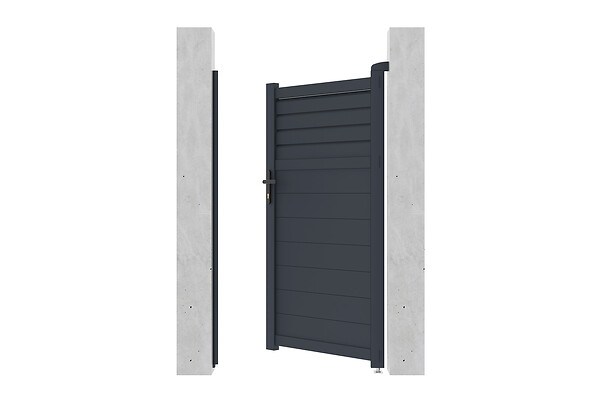 CASANOOV - Casanoov Portillon 1m CARPATIA H.180  cm aluminium gris - large