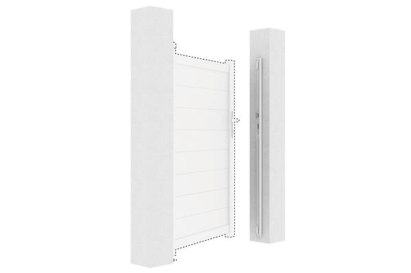 CASANOOV - Casanoov Portillon 1m EIGER H.140  cm blanc + Kit inversion ouverture - large