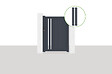 CASANOOV - Casanoov Portillon 1m GIONA H.1,4 m + 2 poteaux EIFEL H.166  cm Gris - vignette