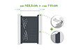 CASANOOV - Casanoov Portillon ajustable en largeur 1m VELETA H.160  cm alu gris - vignette