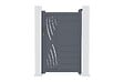 CASANOOV - Casanoov Portillon 1m VELETA H.160  cm aluminium gris + 2 poteaux ELDA aluminium gris - vignette