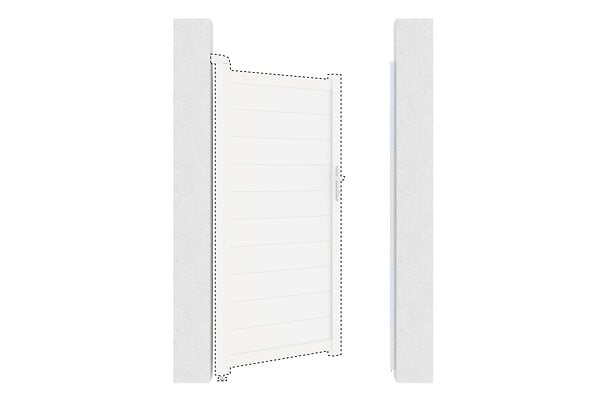 CASANOOV - Casanoov Kit d'inversion portillon coloris blanc EIGER/Design 100x180 cm - large