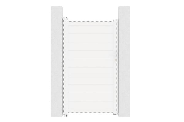 CASANOOV - Casanoov Kit d'inversion portillon coloris blanc EIGER/Design 100x180 cm - large