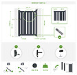 CASANOOV - Casanoov Portillon 1m VEYMONT H.140  cm aluminium gris - vignette