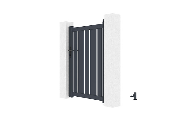 CASANOOV - Casanoov Portillon 1m VEYMONT H.140  cm aluminium gris - large