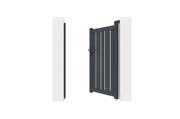 CASANOOV - Casanoov Portillon 1m VEYMONT H.140  cm aluminium gris - large