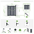 CASANOOV - Casanoov Portillon 1m VEYMONT H.120  cm aluminium gris - vignette