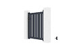 CASANOOV - Casanoov Portillon 1m VEYMONT H.120  cm aluminium gris - vignette