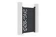CASANOOV - Casanoov Portillon 1m FOLYA H.160  cm + 2 Poteaux H.190  cm aluminium gris - vignette