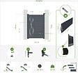 CASANOOV - Casanoov Portillon 1m LIFE H.140  cm + 2 Poteaux H.166  cm aluminium gris - vignette